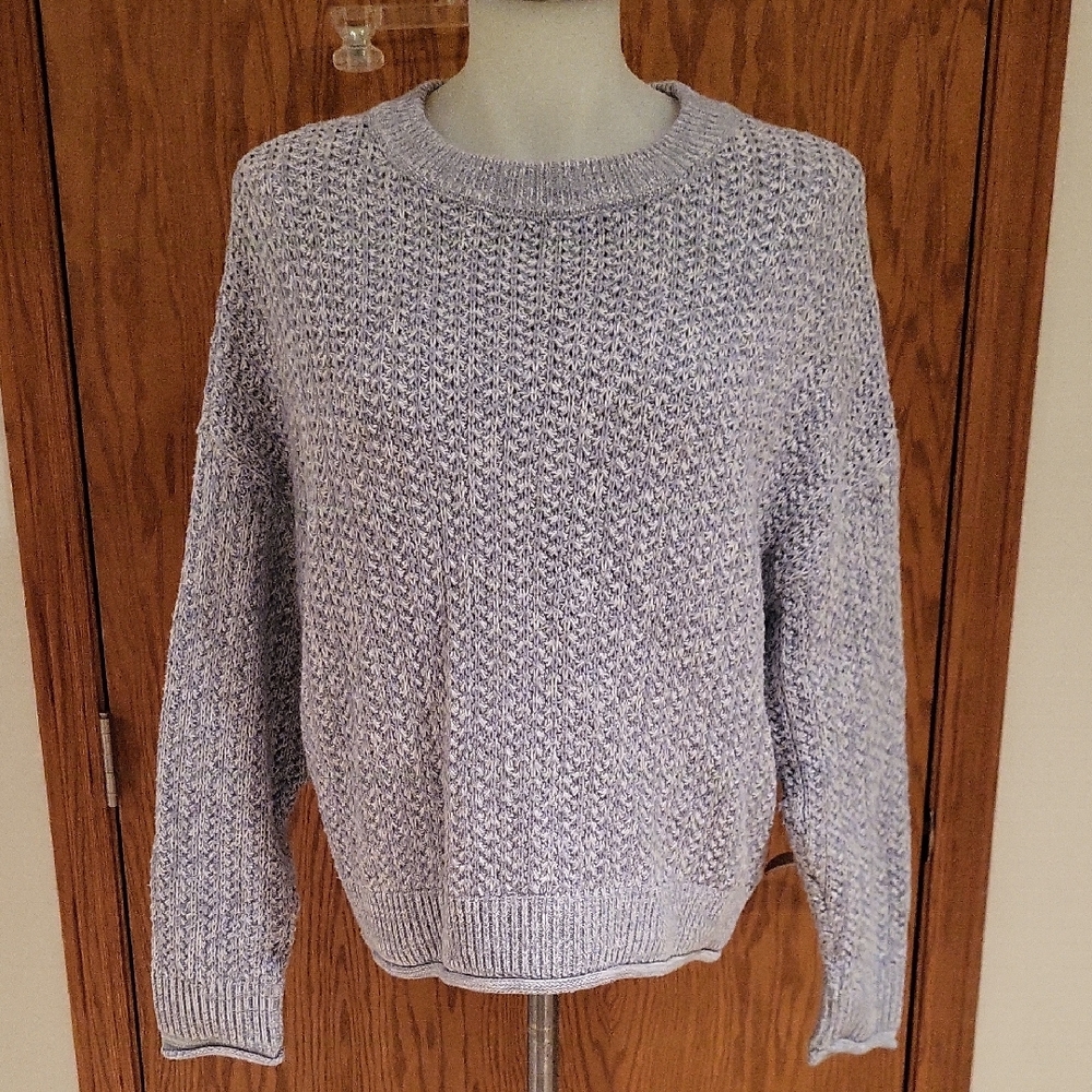 Univetsal Threads Sweater, Heathered Baby Blue, Textured, Size Large